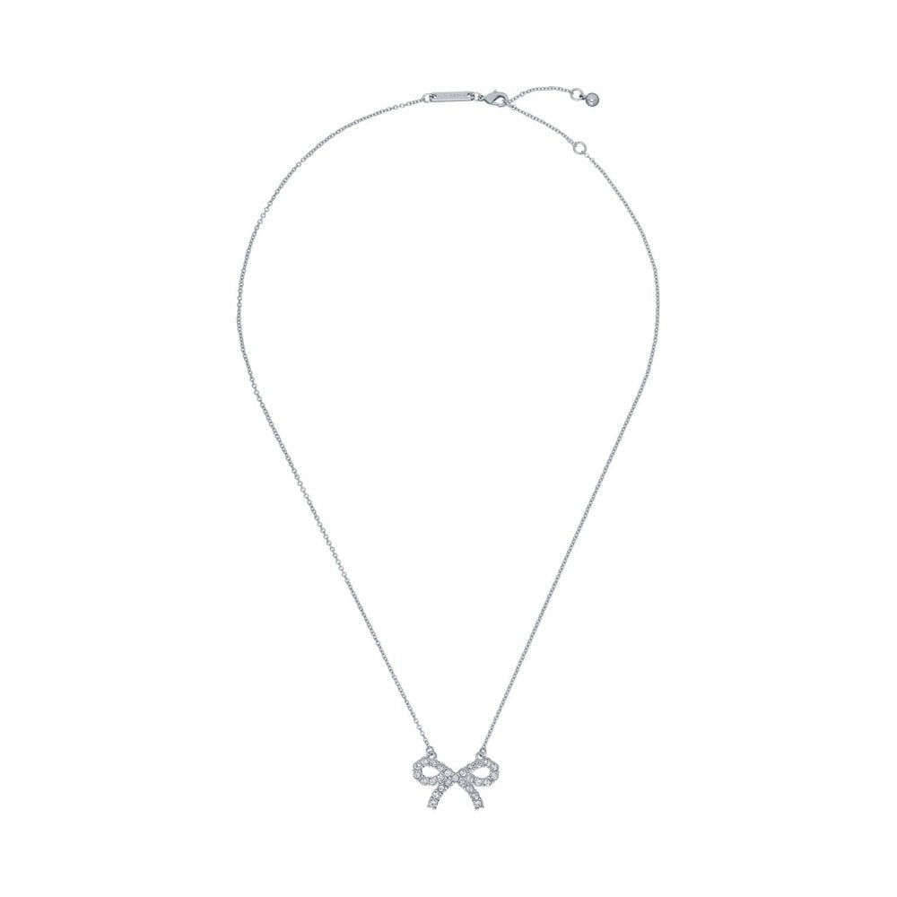 Ted Baker Talulat Twinkle Bow Silver Tone Crystal Pendant 