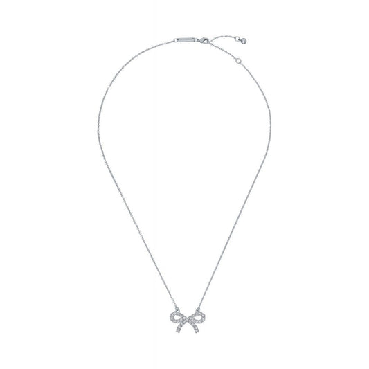 Ted Baker Talulat Twinkle Bow Silver Tone Crystal Pendant 