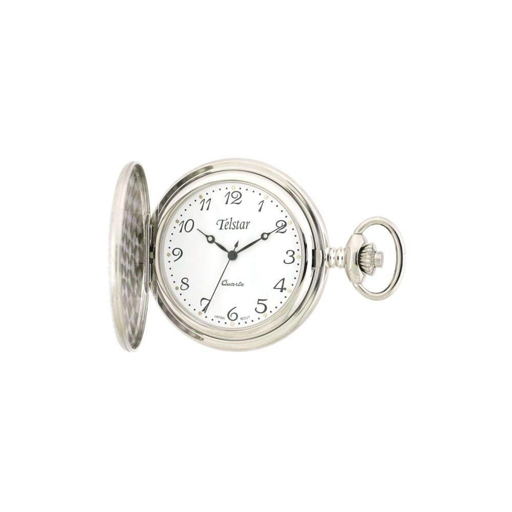 Telstar Steel Pocket Watch Hunters Case
