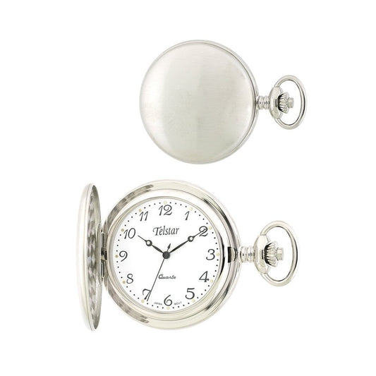 Telstar Steel Polish Front Hunters Pocket Watch