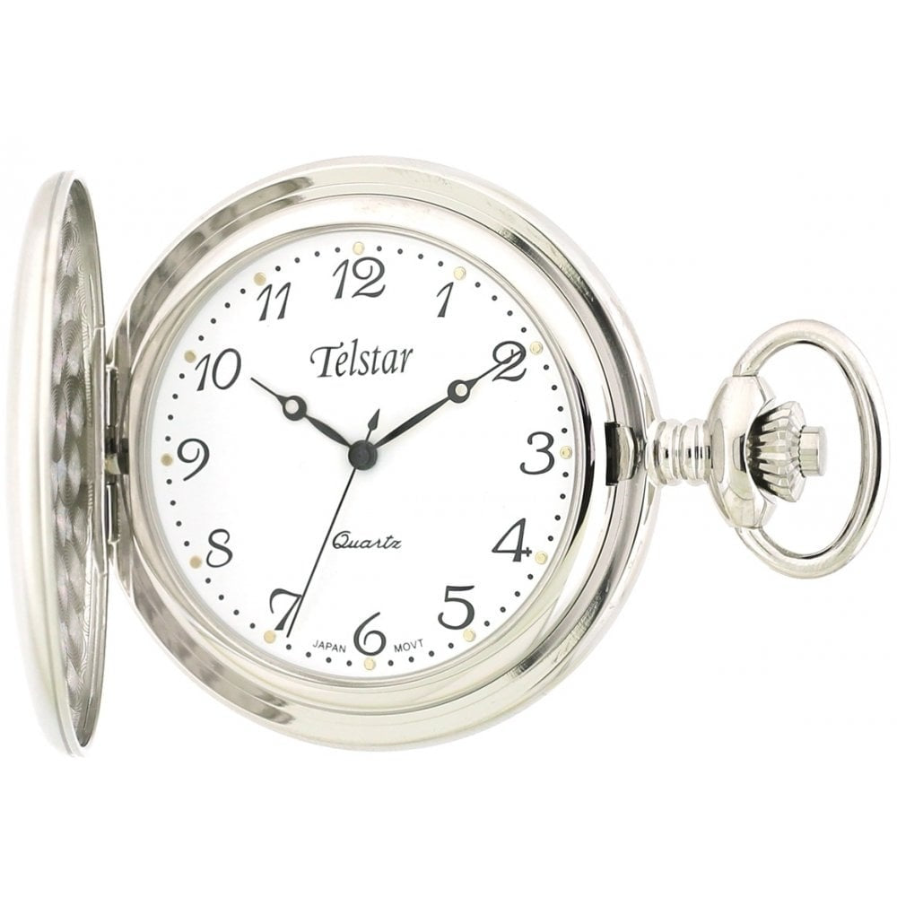 Telstar Steel Polish Front Hunters Pocket Watch