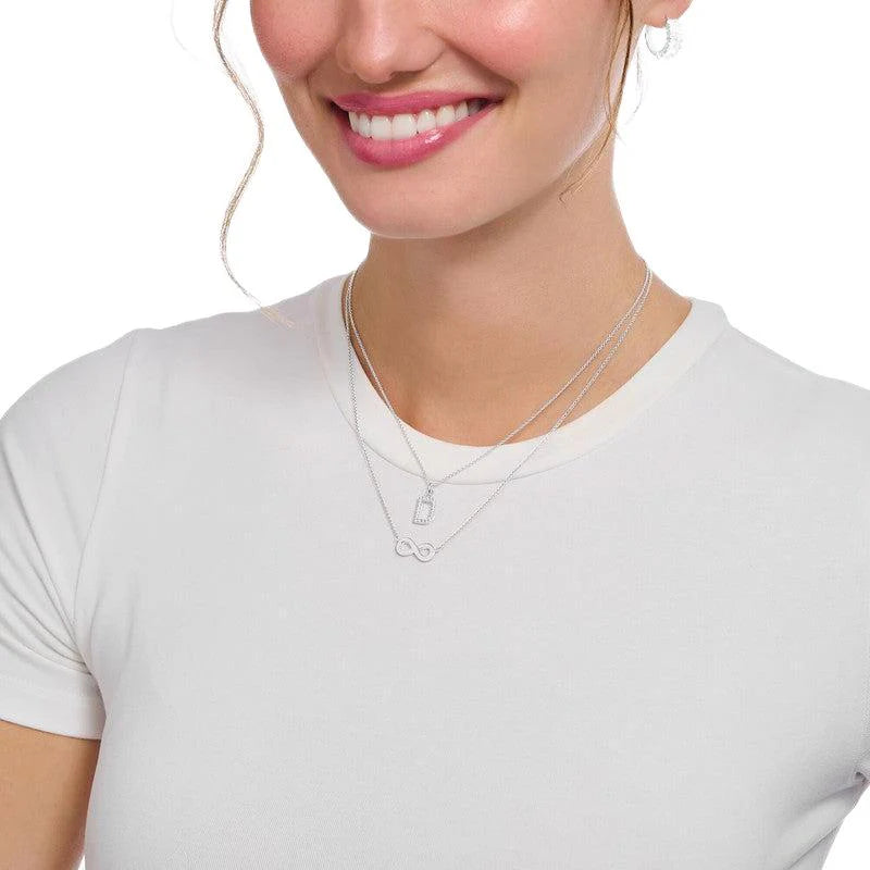 THOMAS SABO LETTER 'B' NECKLACE WITH WHITE ZIRCONIA