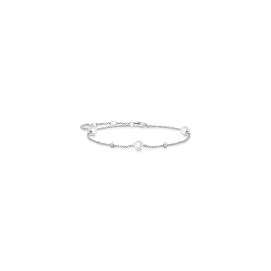 Thomas Sabo Sterling Silver Bracelet with Pearl and White stones