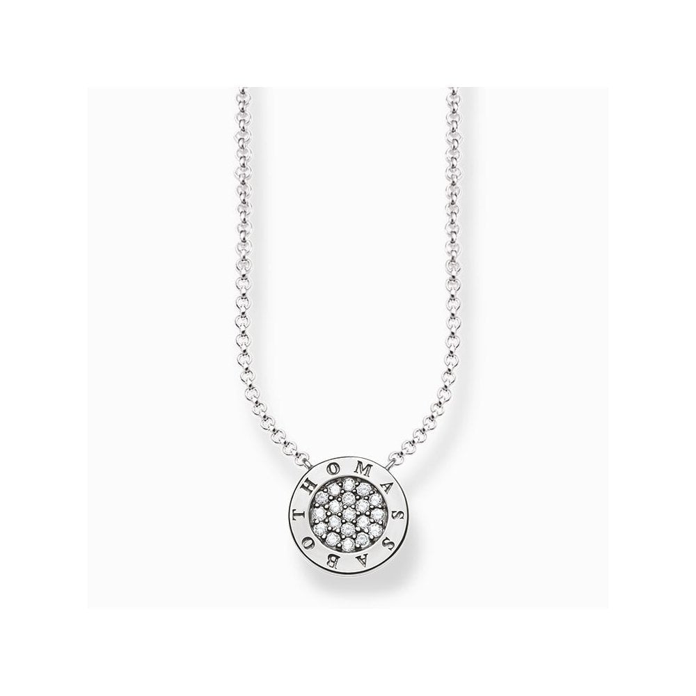 Thomas Sabo Sterling Silver Classic Pavé Disc Pendant