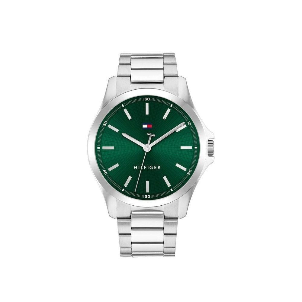 Tommy Hilfiger 43mm Green Dial Stainless Steel Bracelet Watch