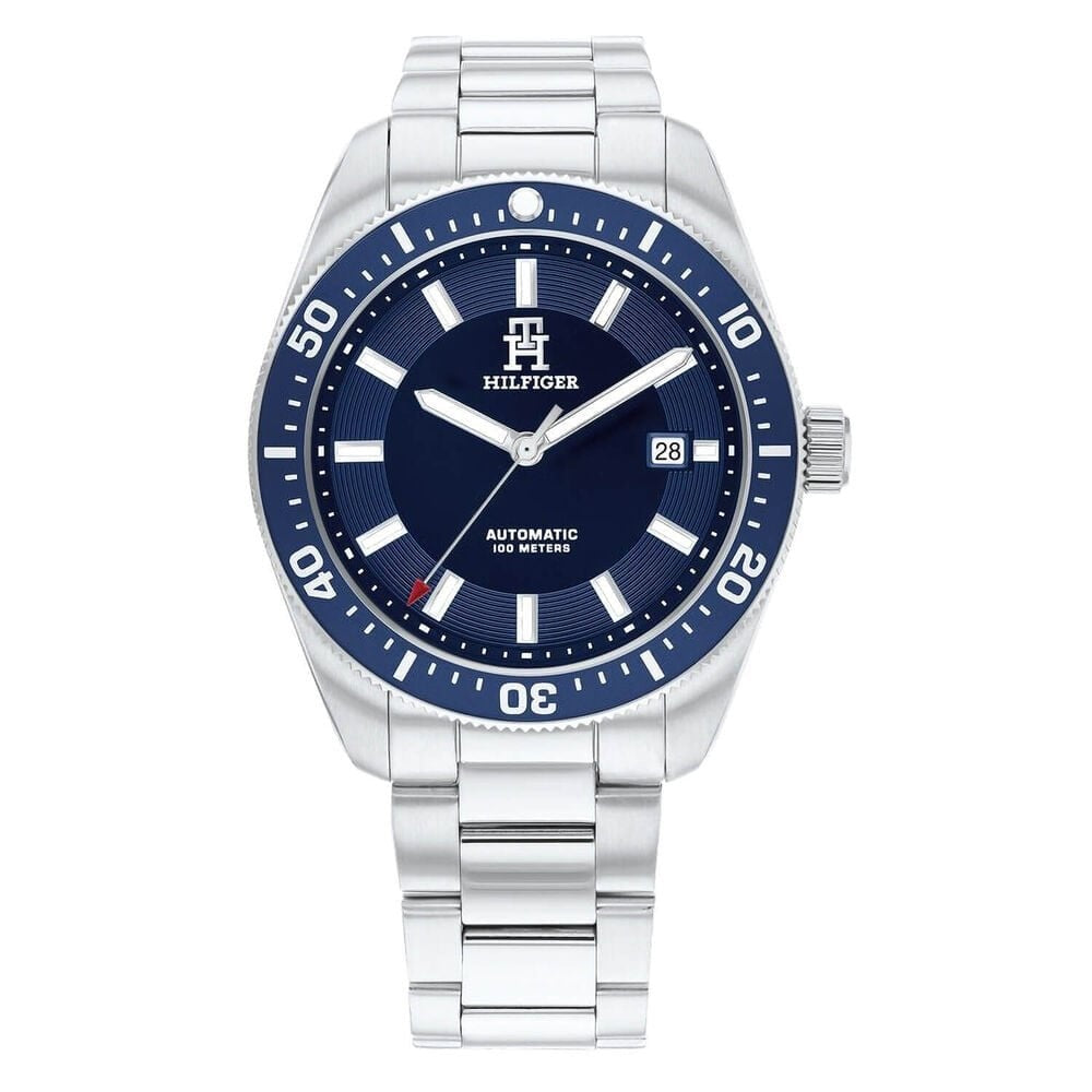 Tommy Hilfiger Blue Dial & Bezel Steel Bracelet Watch