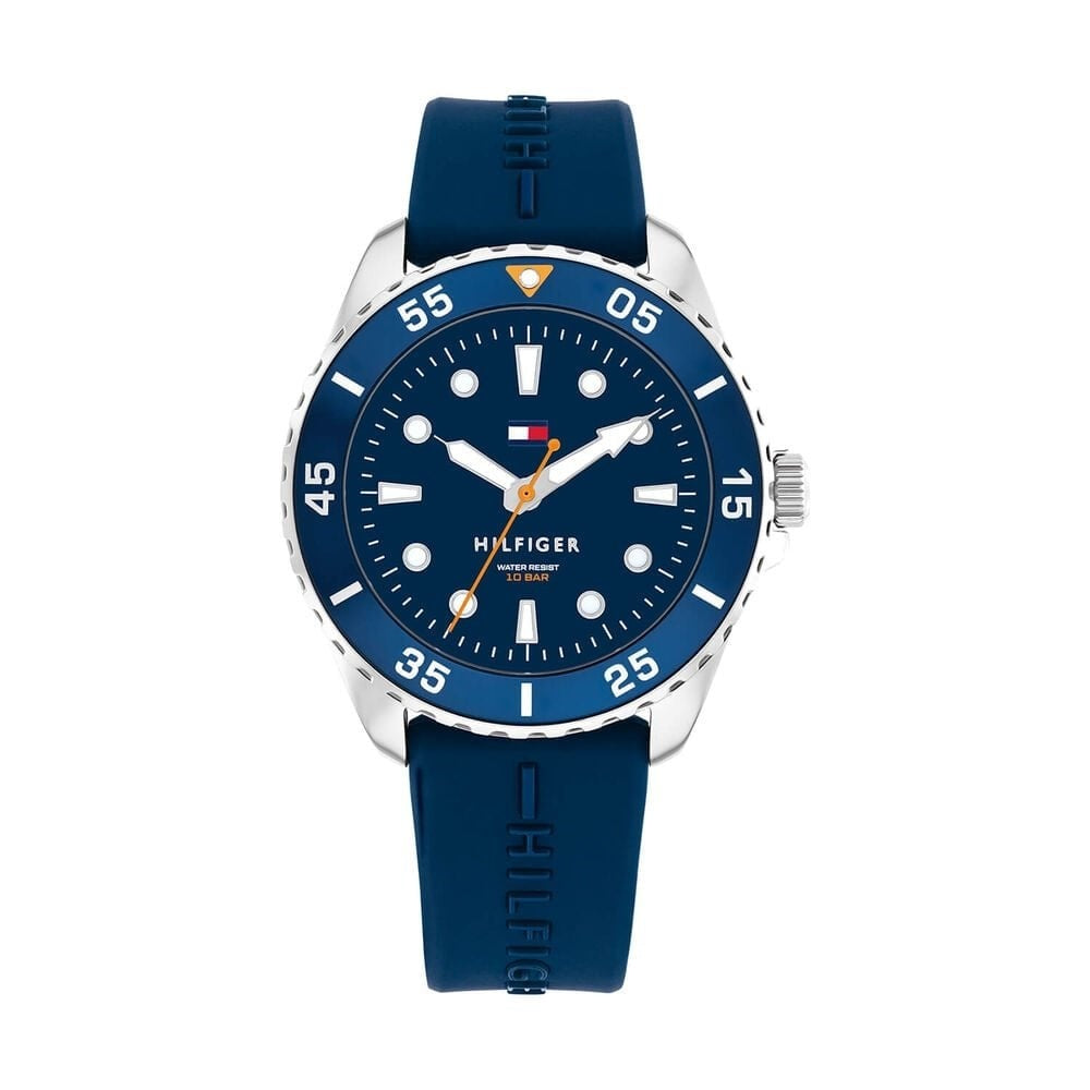 Tommy Hilfiger Boys Blue Dial Silicone Strap Watch