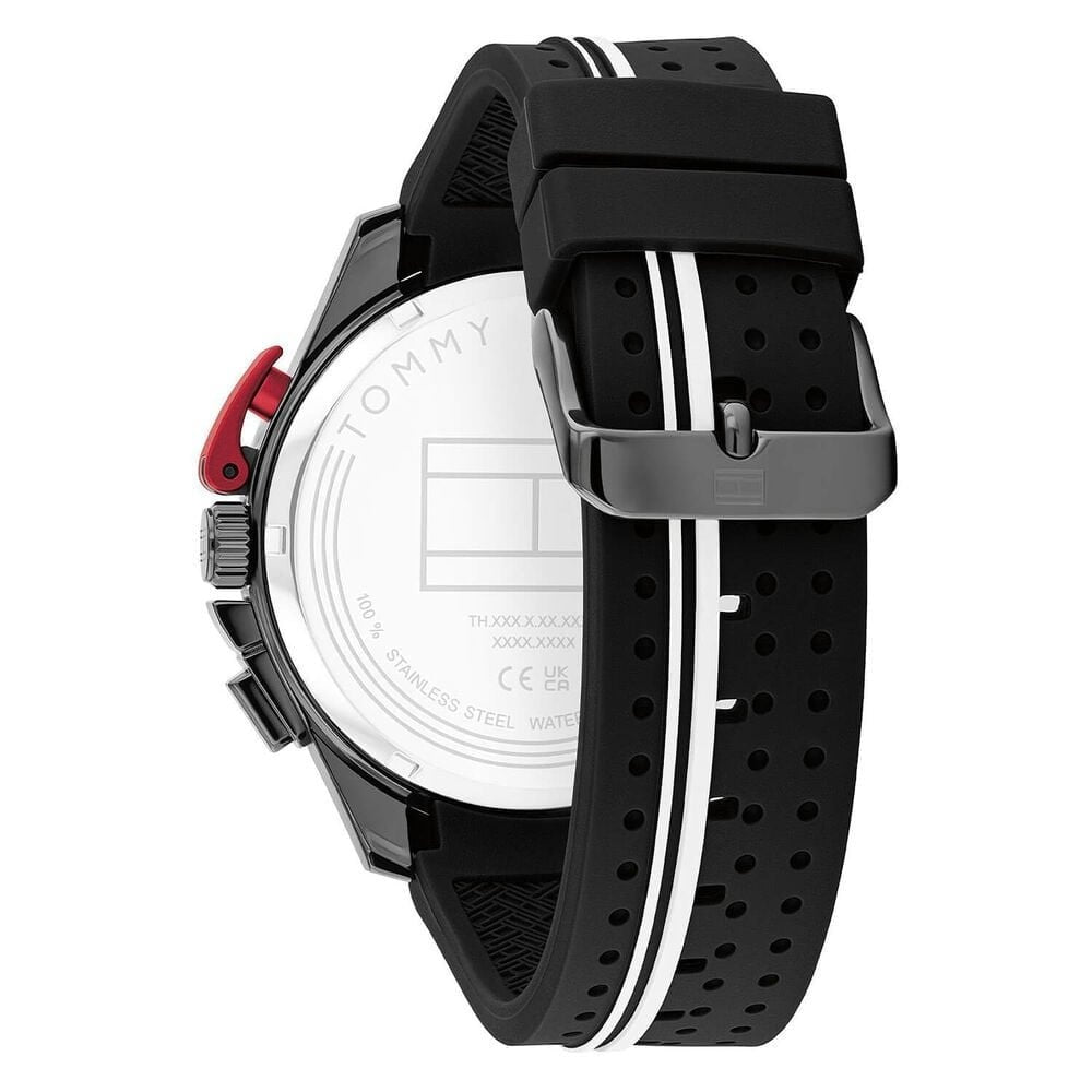 Tommy Hilfiger Chronograph Gents Black Silicone Watch