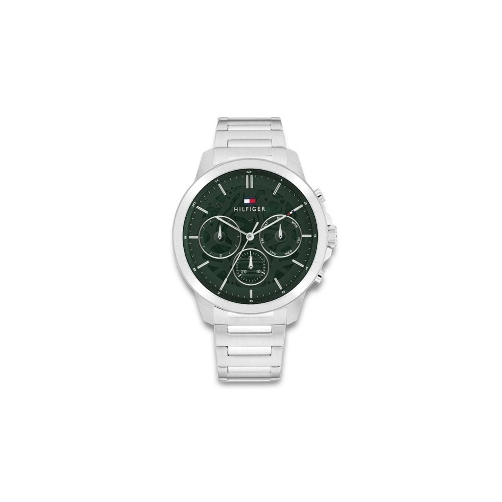 Tommy Hilfiger Chronograph, Green Dial Gents Stainless Steel Watch