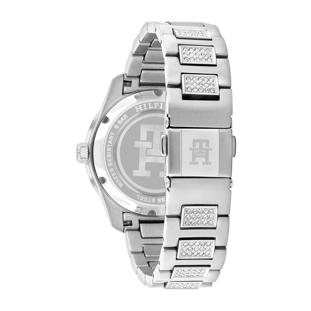 Tommy Hilfiger Crystals Ladies Green Dial Stainless Steel Watch