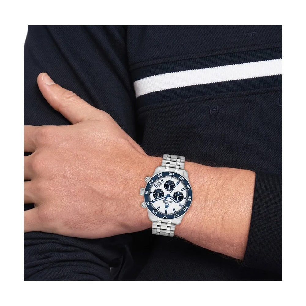 Tommy Hilfiger Gents Chronograph, White dial Stainless Steel Watch