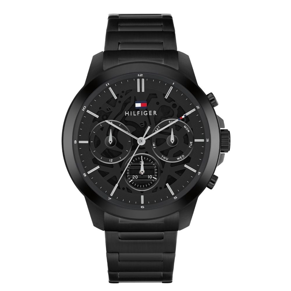 Tommy Hilfiger Henry Chronograph Black Ionised Gents Stainless Steel Watch