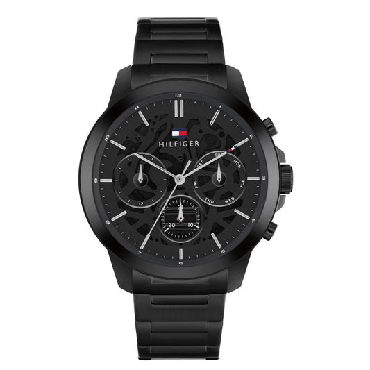 Tommy Hilfiger Henry Chronograph Black Ionised Gents Stainless Steel Watch