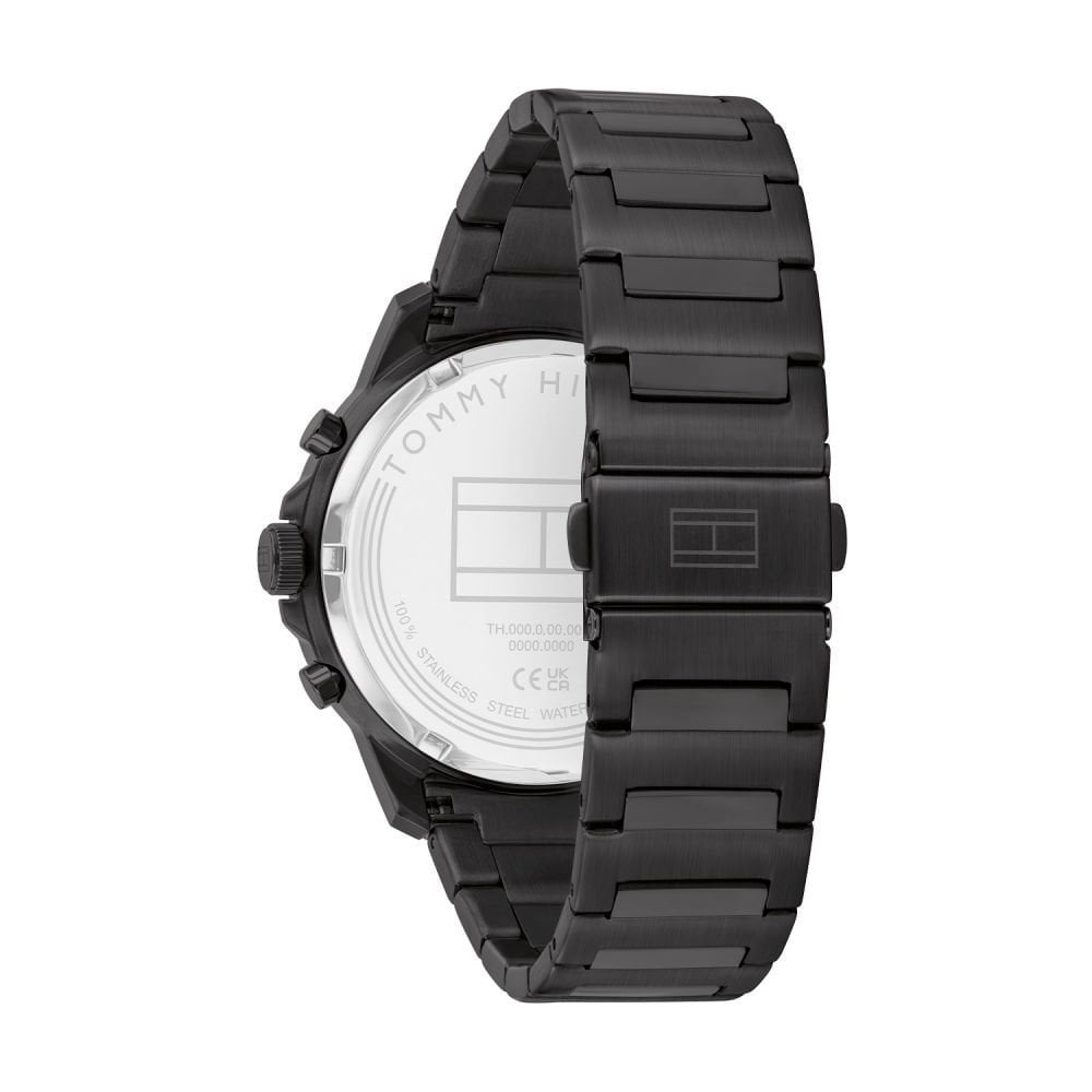 Tommy Hilfiger Henry Chronograph Black Ionised Gents Stainless Steel Watch