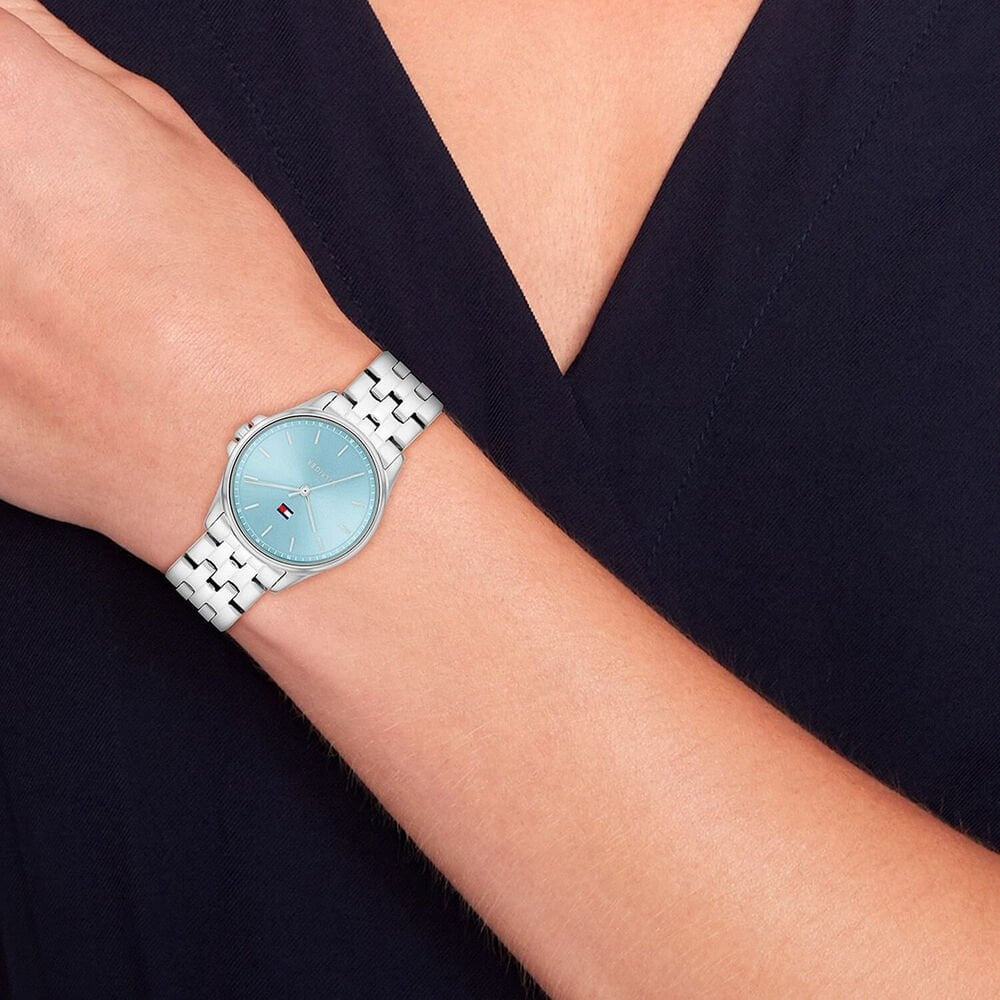Tommy Hilfiger Jade, 30mm Ice Blue Dial Ladies Stainless Steel Watch