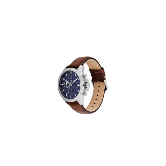 Tommy Hilfiger Jameson Multifunction (43mm) Blue Dial, Brown Leather Strap