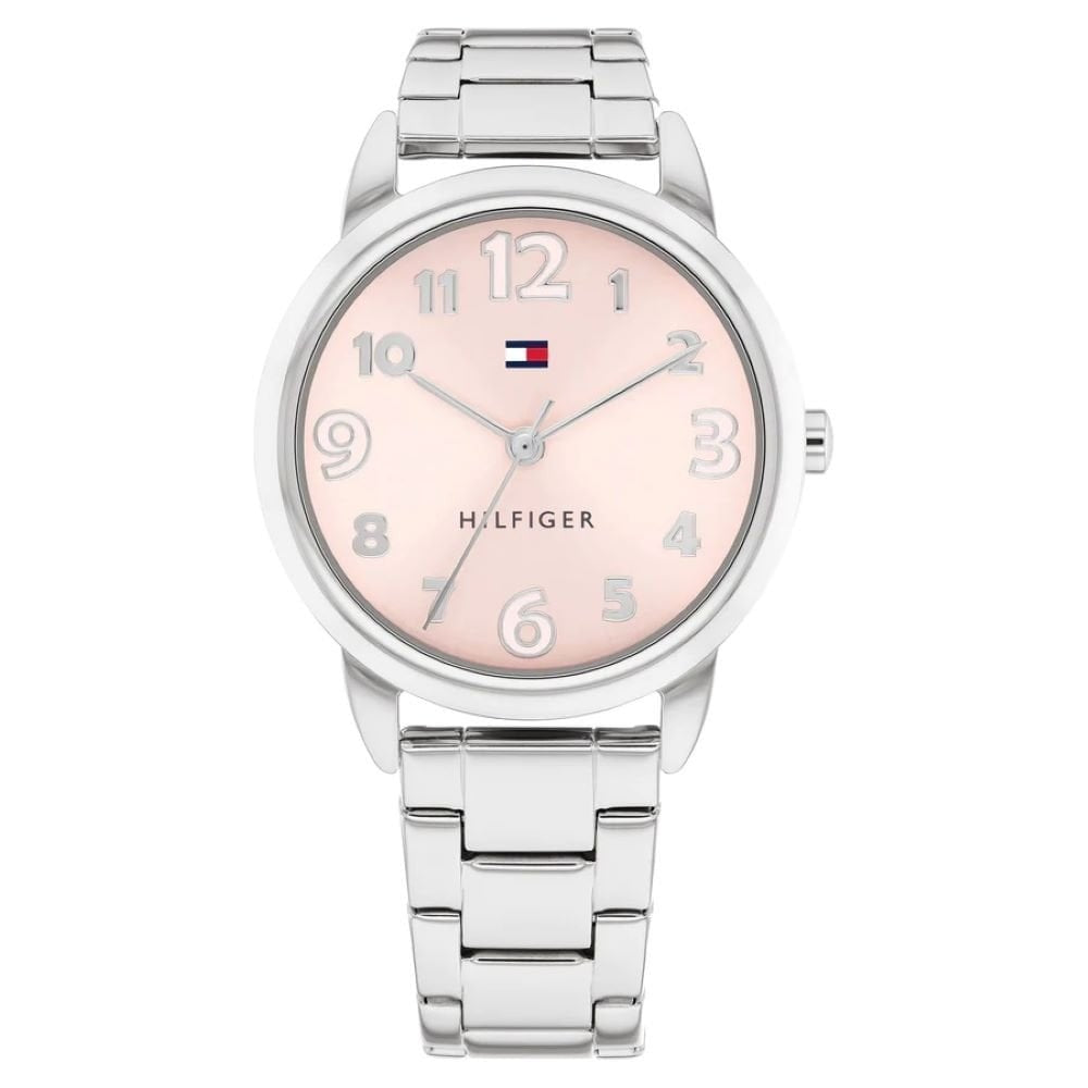 Tommy Hilfiger Kids Steel Case And Bracelet Pink Dial Analogue Watch