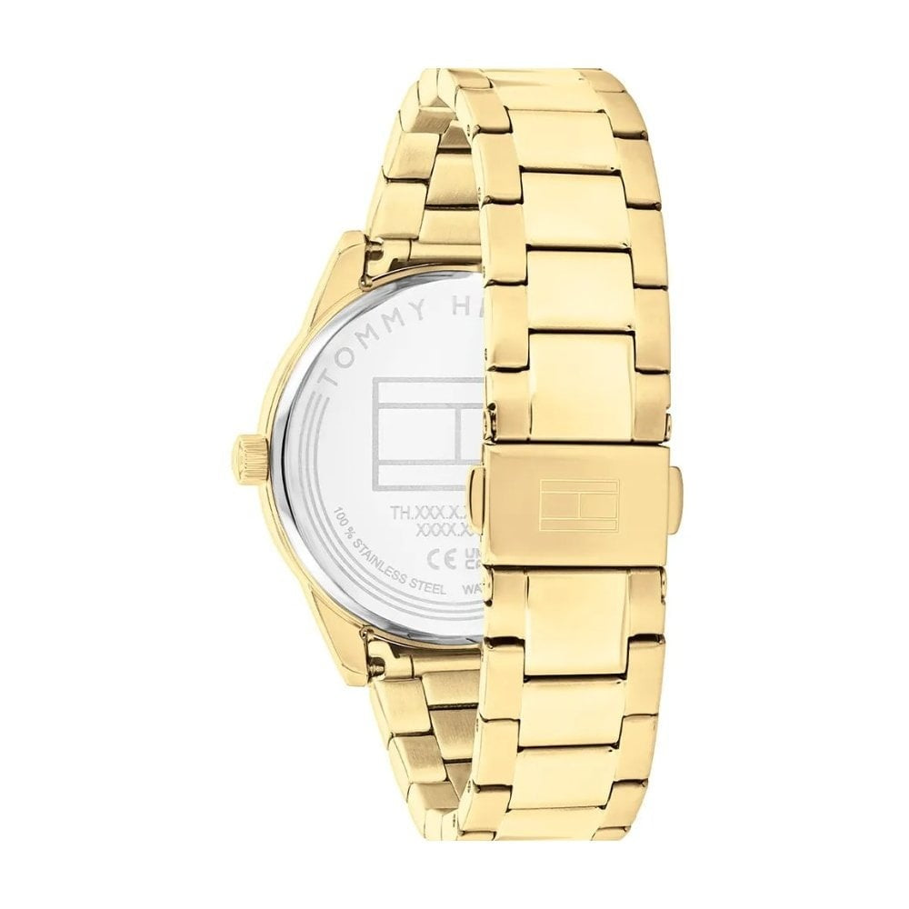 Tommy Hilfiger Ladies Camille, Green Dial, Chronograph Gold Stainless Steel Watch