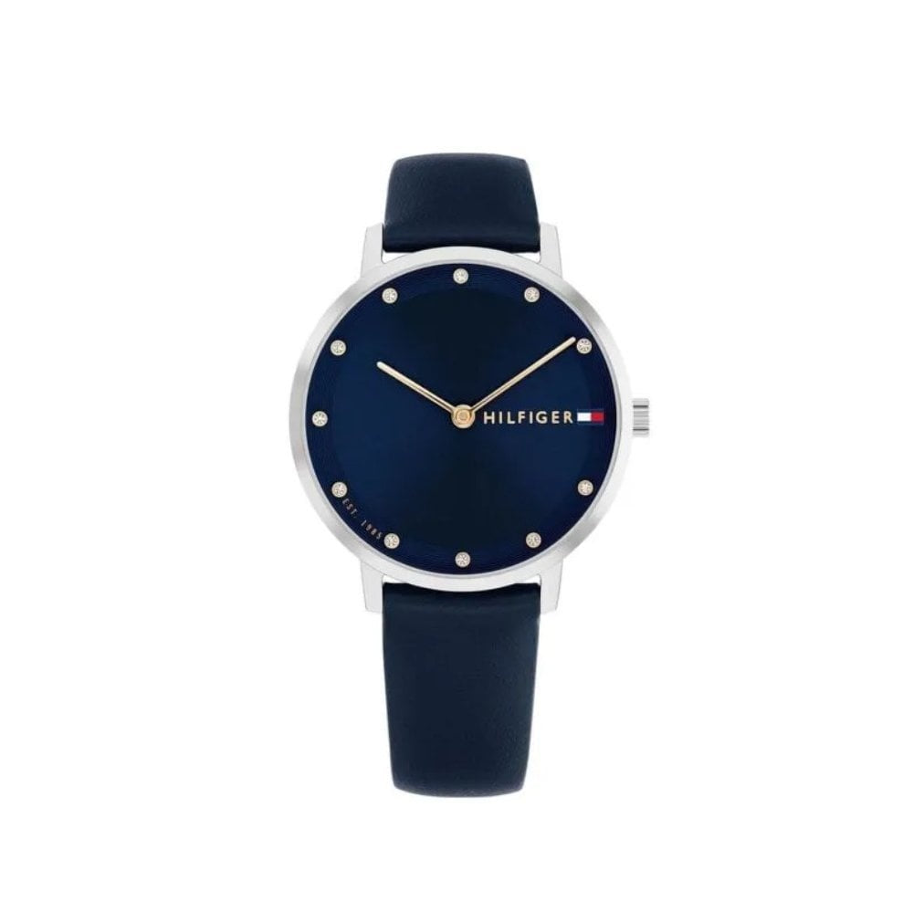 Tommy Hilfiger Ladies Pippa, Navy Dial Leather Watch