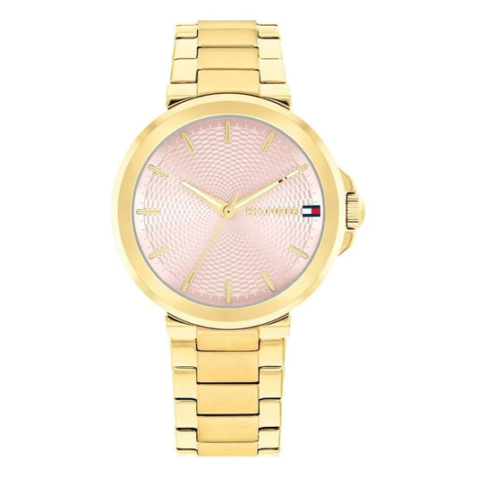 Tommy Hilfiger Lori Pink Dial, Ladies Gold Stainlesss Steel Watch