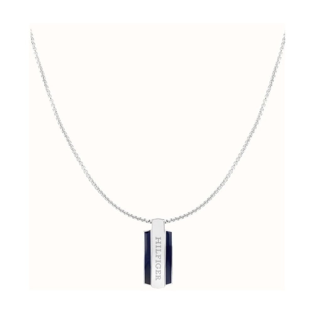 Tommy Hilfiger Men's Parker Stainless Stell Dog Tag Pendant