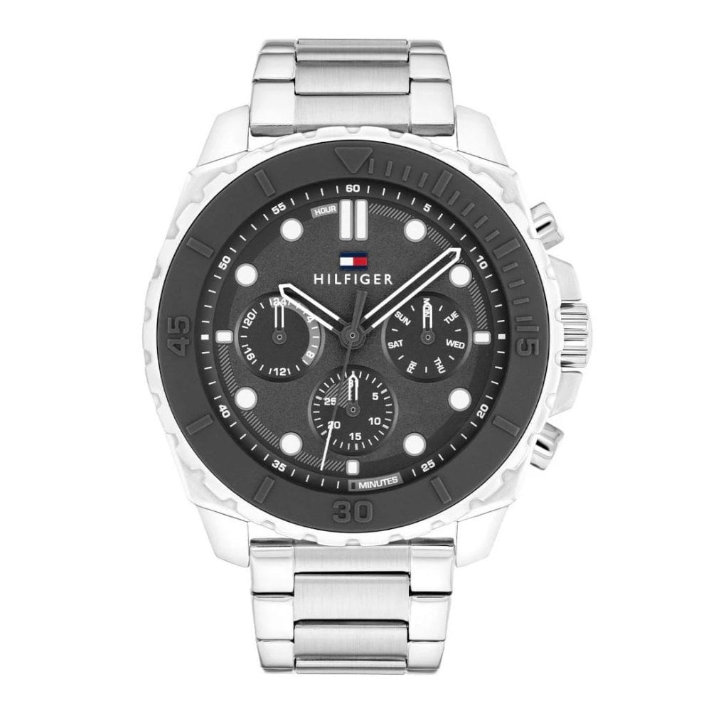 Tommy Hilfiger Morgan Chronograph Grey Dial Gents Stainless Steel Watch