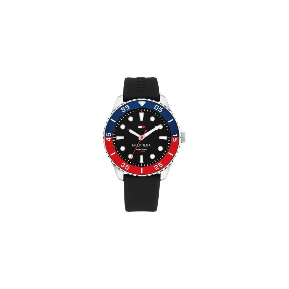 Tommy Hilfiger OCEANIC Black Silicone Gents Watch