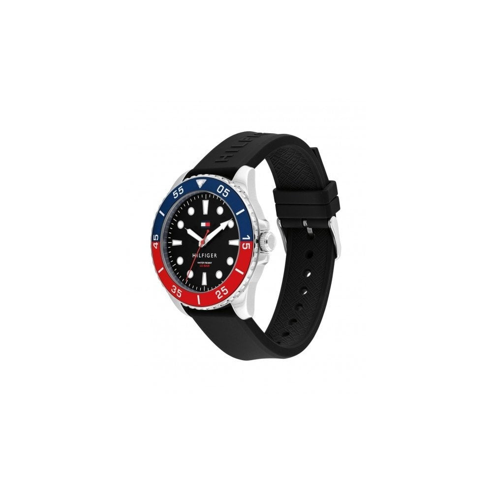 Tommy Hilfiger OCEANIC Black Silicone Gents Watch
