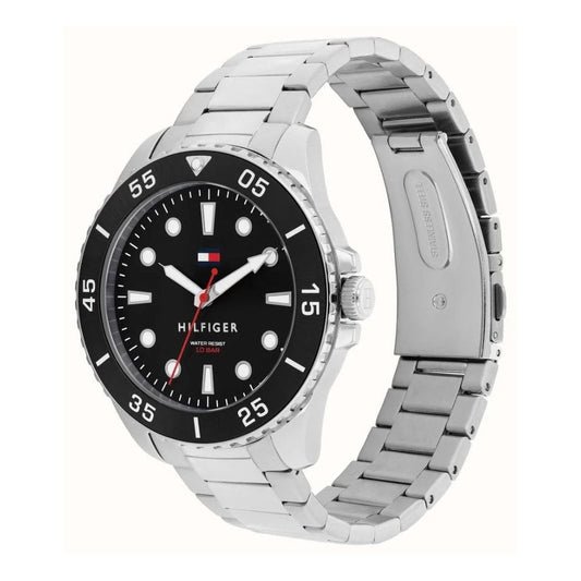Tommy Hilfiger Oceanic Diver (42mm) Black Dial Gents Stainless Steel Watch