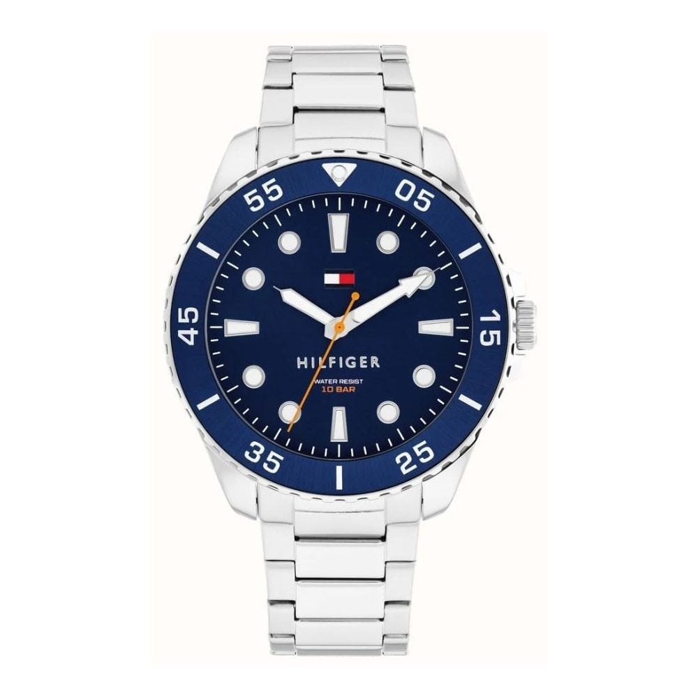 Tommy Hilfiger Oceanic Diver (42mm) Blue Dial Gents Stainless Steel Watch
