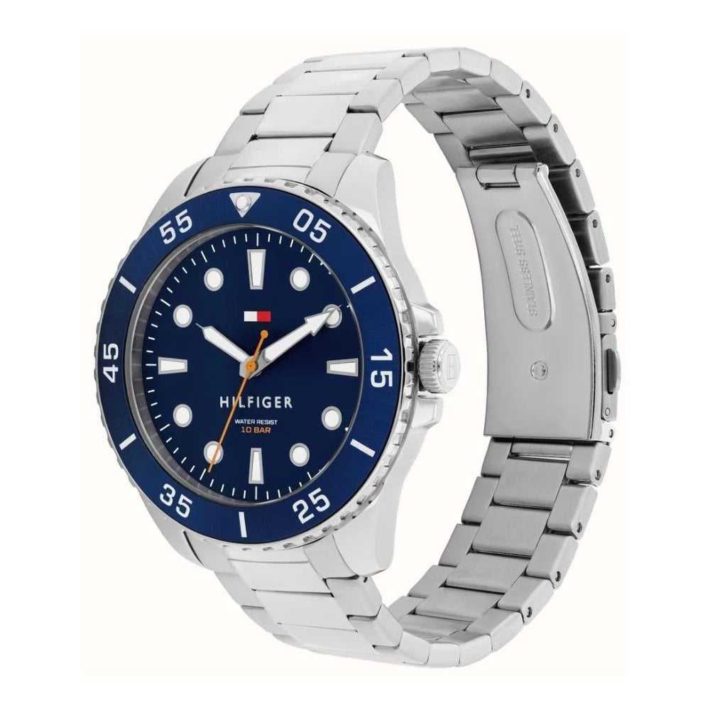 Tommy Hilfiger Oceanic Diver (42mm) Blue Dial Gents Stainless Steel Watch