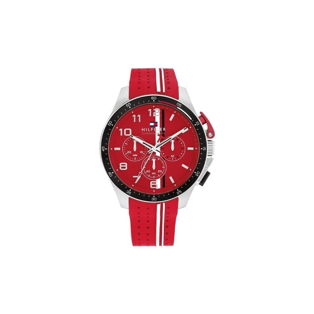 Tommy Hilfiger Red Silicone Chronograph Men's Watch