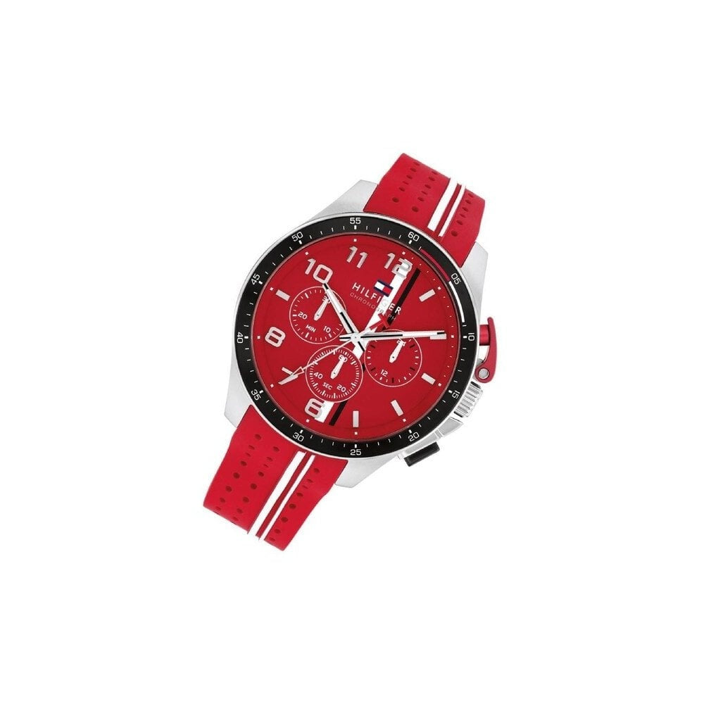 Tommy Hilfiger Red Silicone Chronograph Men's Watch
