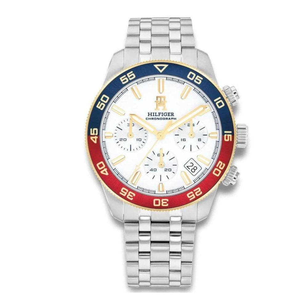  Tommy Hilfiger Stainless Steel White Dial Chronograph Men's Watch