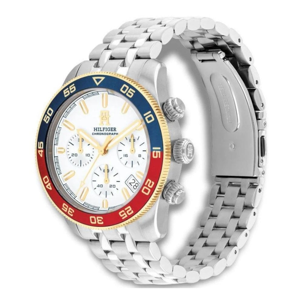  Tommy Hilfiger Stainless Steel White Dial Chronograph Men's Watch