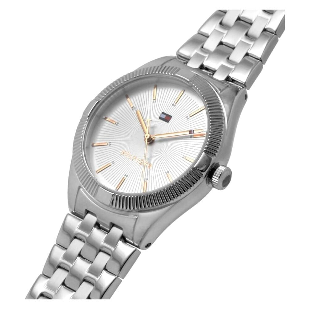 Tommy Hilfiger Women's Rachel Silver Dial Stainless Steel Bracelet Watch