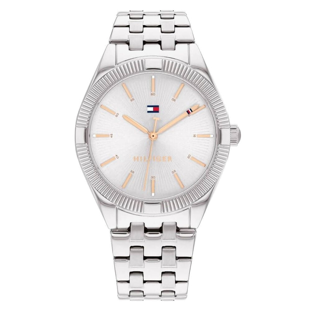 Tommy Hilfiger Women's Rachel Silver Dial Stainless Steel Bracelet Watch