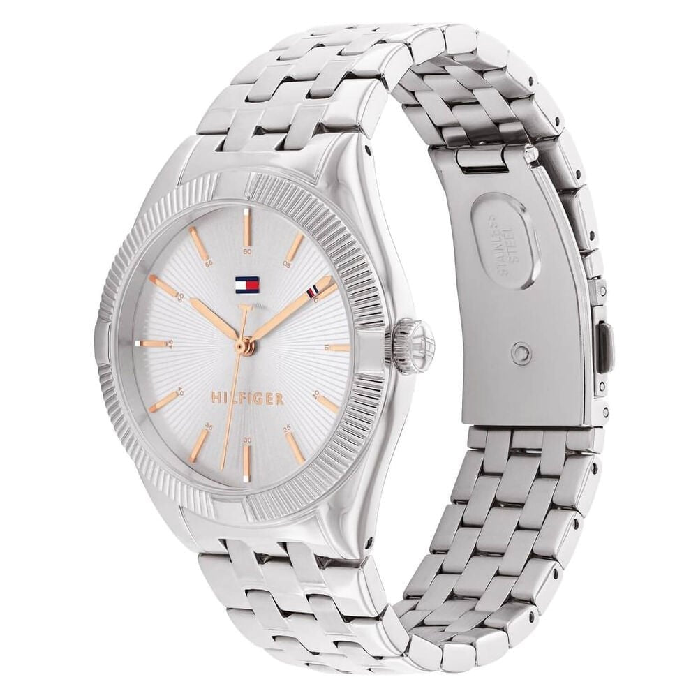 Tommy Hilfiger Women's Rachel Silver Dial Stainless Steel Bracelet Watch