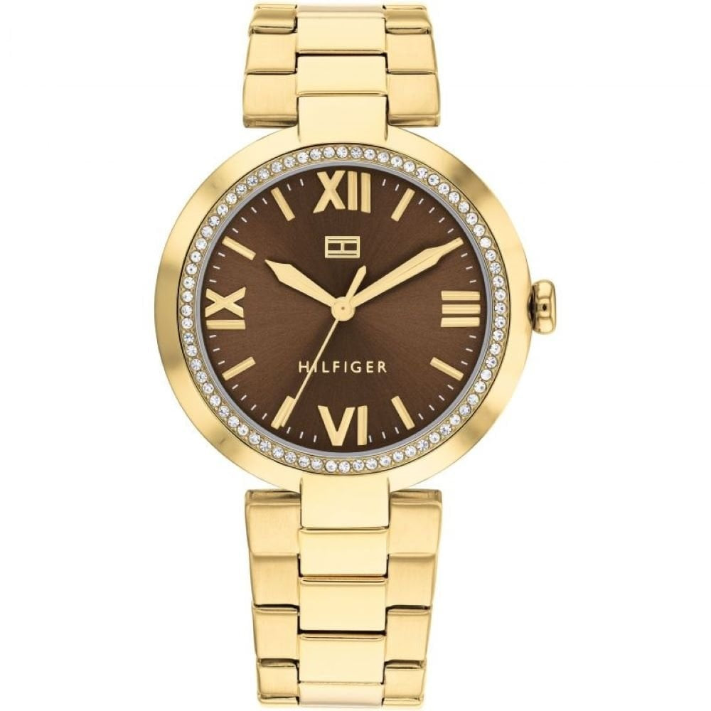 Tommy Hilfiger Womens Gold Alice Bronze Dial Watch 