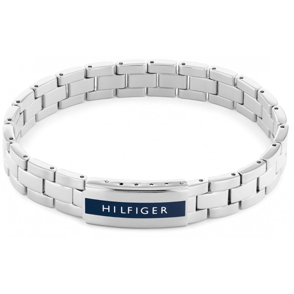Tommy Hilfiger bracelet made of stainless steel with blue detail.