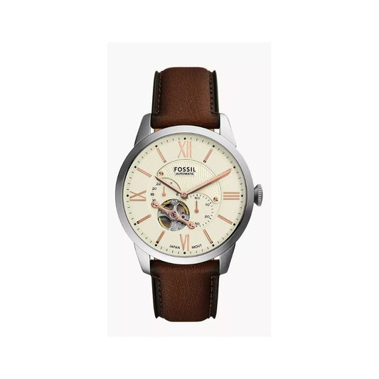 Townsman Automatic, Multifunction, Cream Dial, Gents Brown Leather Watch