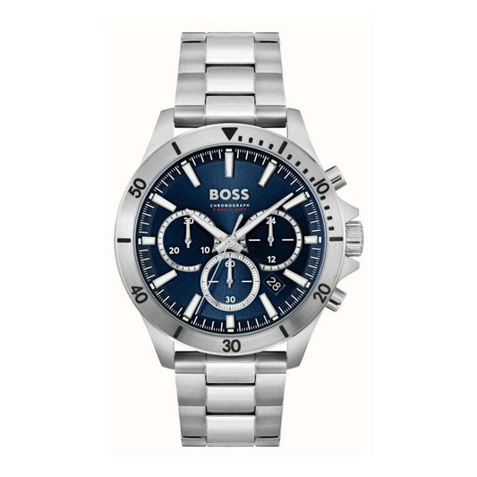 Troper, Blue Dial, Chronograph, Gents Stainless Steel Watch