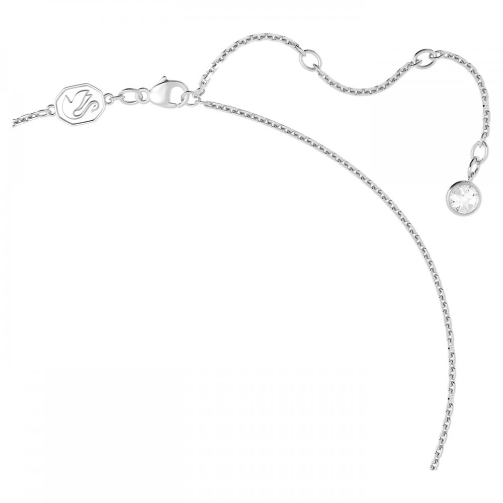 UNA DOUBLE SWAN HEART PENDANT WITH CLEAR CRYSTAL