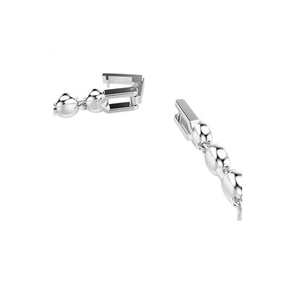Una Angelic Tennis bracelet Round cut, Blue, Rhodium plated