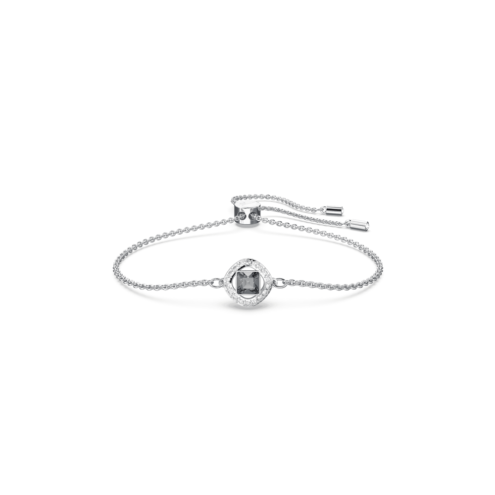 Una Angelic bracelet Mixed cuts, Blue, Rhodium plated