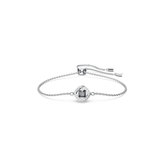 Una Angelic bracelet Mixed cuts, Blue, Rhodium plated