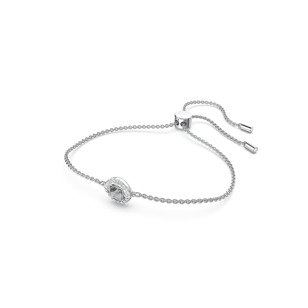 Una Angelic bracelet Mixed cuts, Blue, Rhodium plated