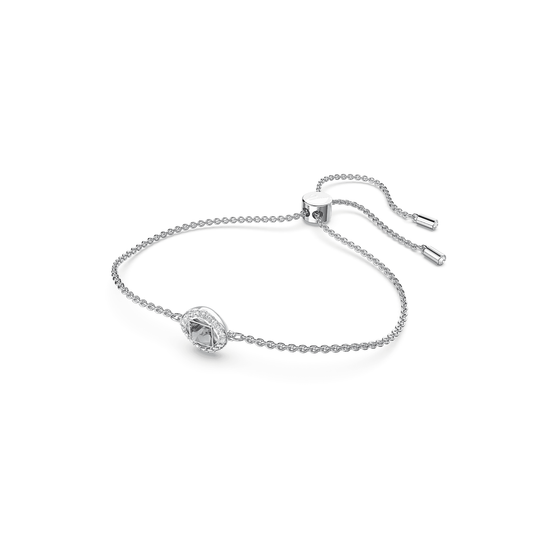 Una Angelic bracelet Mixed cuts, Blue, Rhodium plated