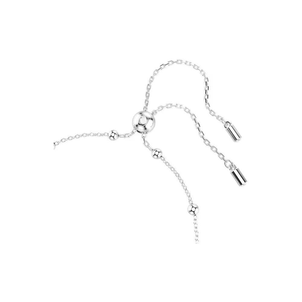 Una Angelic bracelet Round cut, White, Rhodium plated
