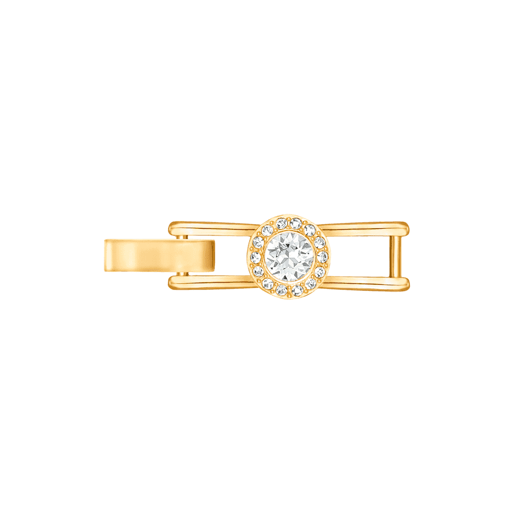 Una Angelic extender, Round cut, White, Gold-tone plated